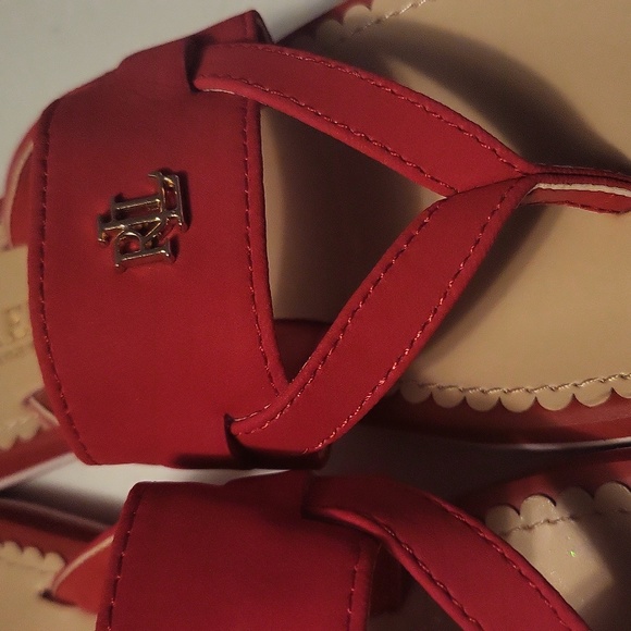 Red size 6B Lauren Ralph Lauren Rosalind Sandal - Picture 3 of 3